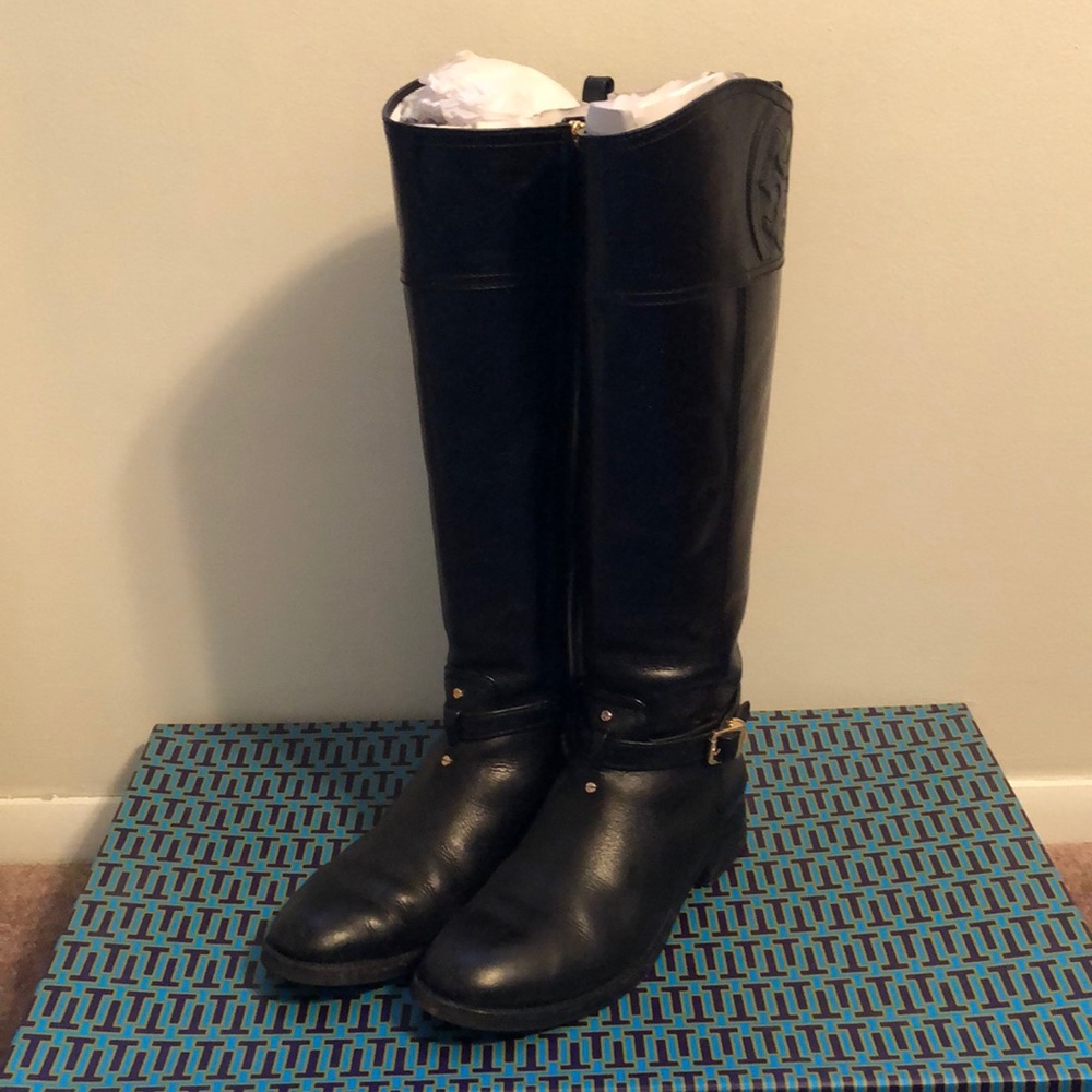 Tory Burch Black Marlene Riding Boot - 7.5